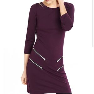 Express Purple Zippered Dress